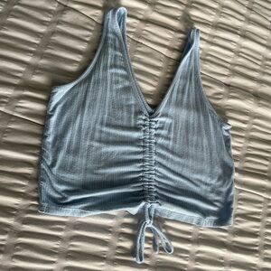 Blue crop top